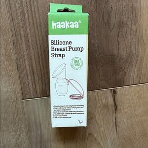 Haakaa Silicone Breast Pump Strap - Green and Pink